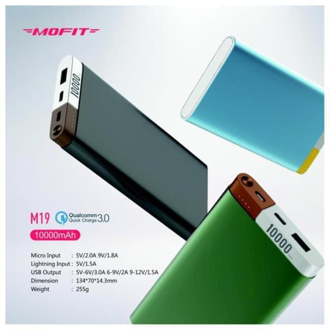 Powerbank MOFIT M19 10000MAH FAST CHARGING QUALCOMM 3.0 BY VEGER