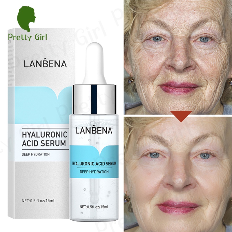 【asli】LANBENA HYALURONIC ACID SERUM 15 ML MELEMBABKAN BPOM SERUM WAJAH  MENGECILKAN PORI PORI