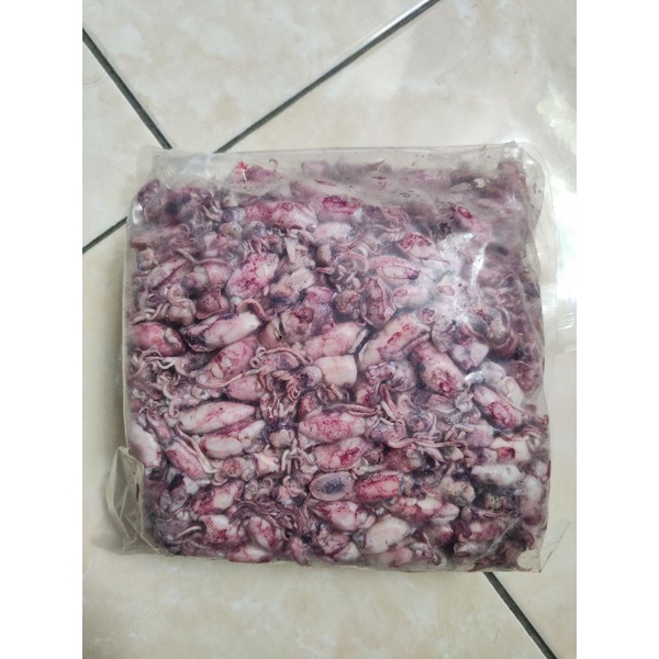 

Baby Cumi / Bayi Cumi kering 65% ukuran 1cm - 2,5cm 1000g