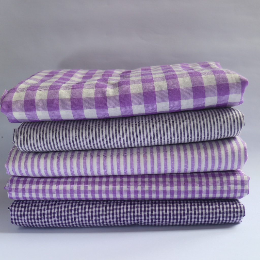 KAIN KOTAK UNGU LILAC VARIASI LEBAR 150 /KAIN KOTAK/KAIN KOTAK KOTAK METERAN/
