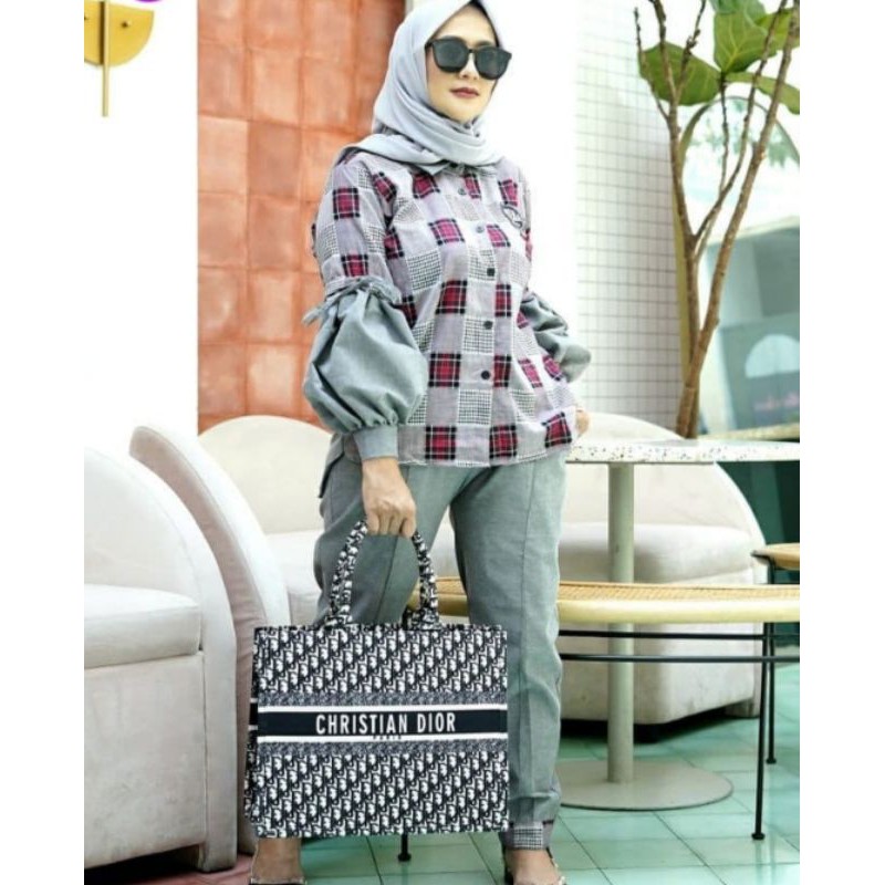 set baju Elvani one set jeena style