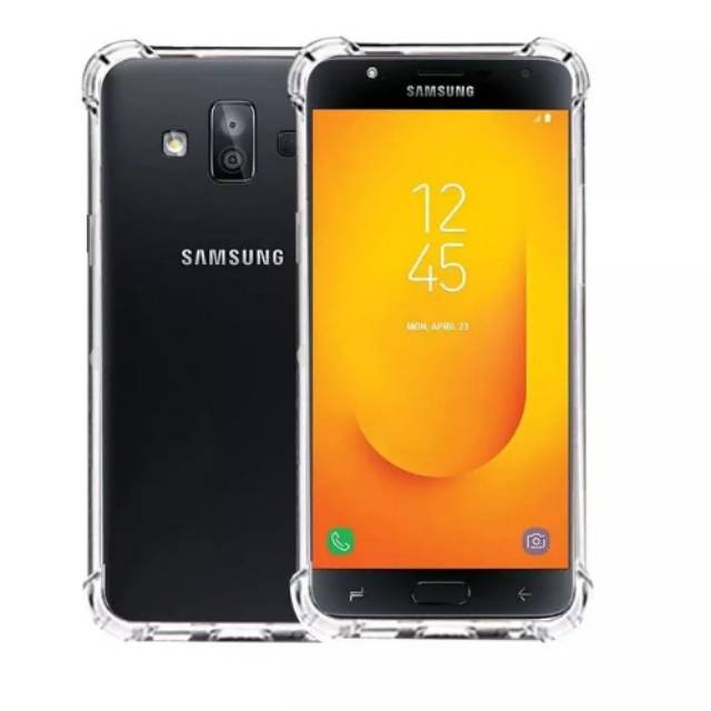 Case Anticrack Fiber Samsung J7 Duo Anti Crack Fuze Knock Shock Soft Slim Clear