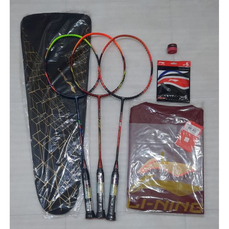 RAKET BADMINTON LINING G-FORCE 66 - 77 - 88 (FREE = TAS1R + SENAR AP6 + GRIP GP20 + T-SHIRT)ORIGINAL