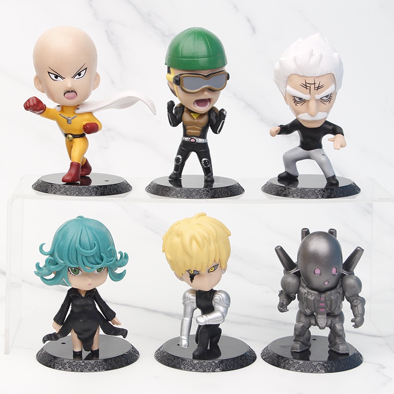 Action Figure Anime One Punch Man Saitama Genos Cannons set 6 pcs