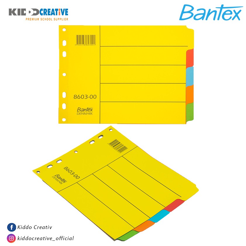 

Bantex Cardboard Divider 180x215mm (5 Divider) #8603-00