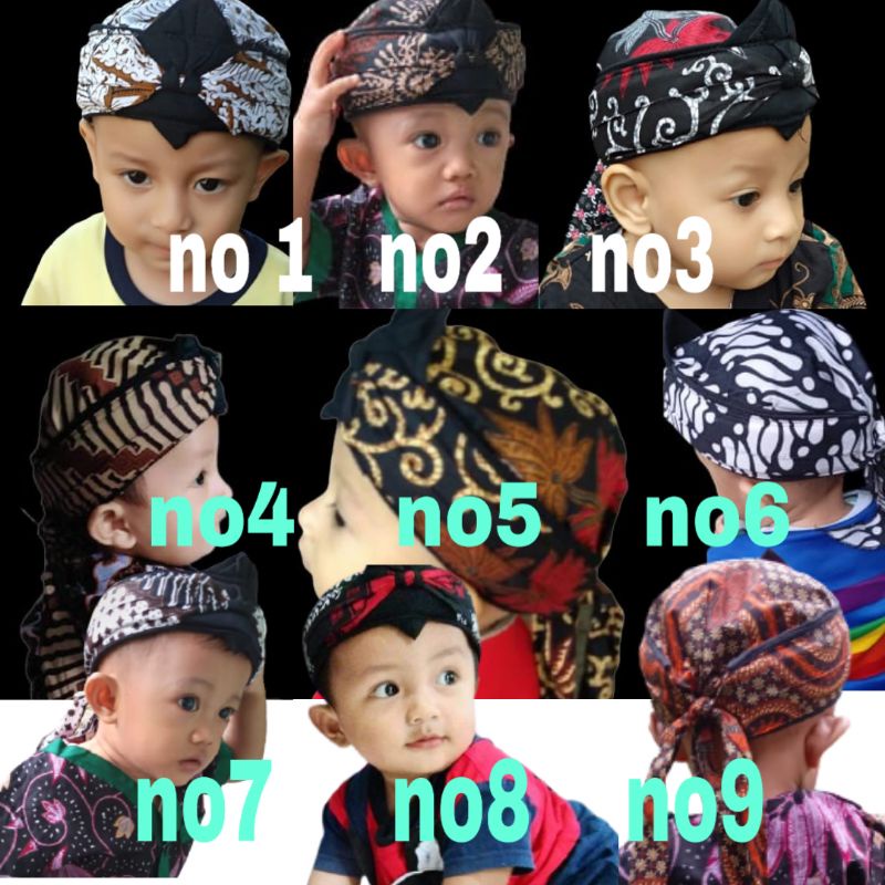 Topi Blangkon anak bayi laki-laki kekinian terbaru model udeng Sunda Jawa