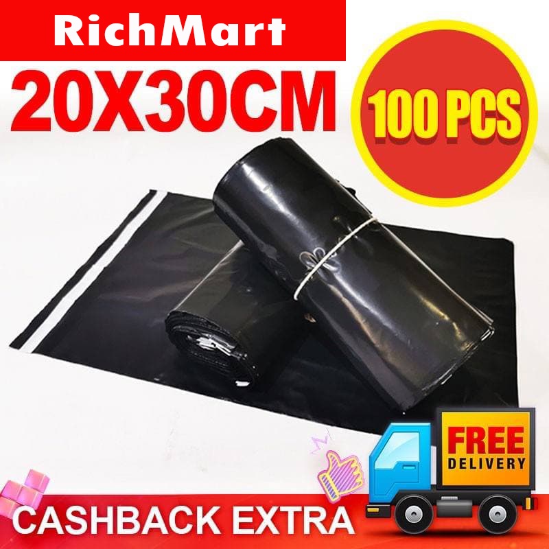 

Rich.mart - Plastik PE / 20x30 Cm (100pcs) Polymailer Plastik Packing Kemasan Olshop Tebal