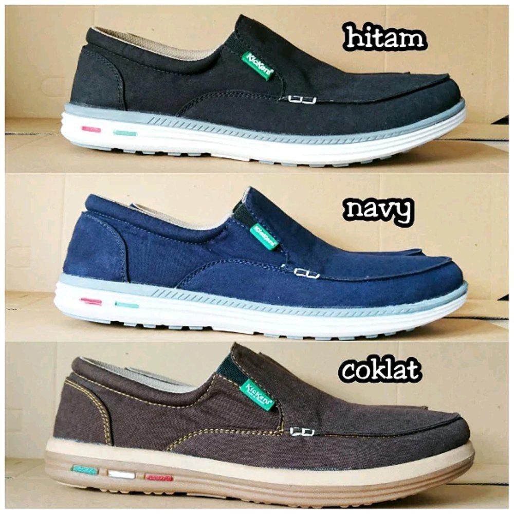 sepatu slip on pria sepatu casual pria sepatu slip on denim