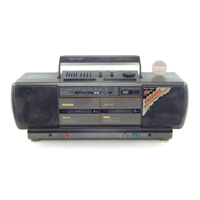 Boombox Vintage POLYTRON Double Cassette Grand Compo PSC-36KVB
