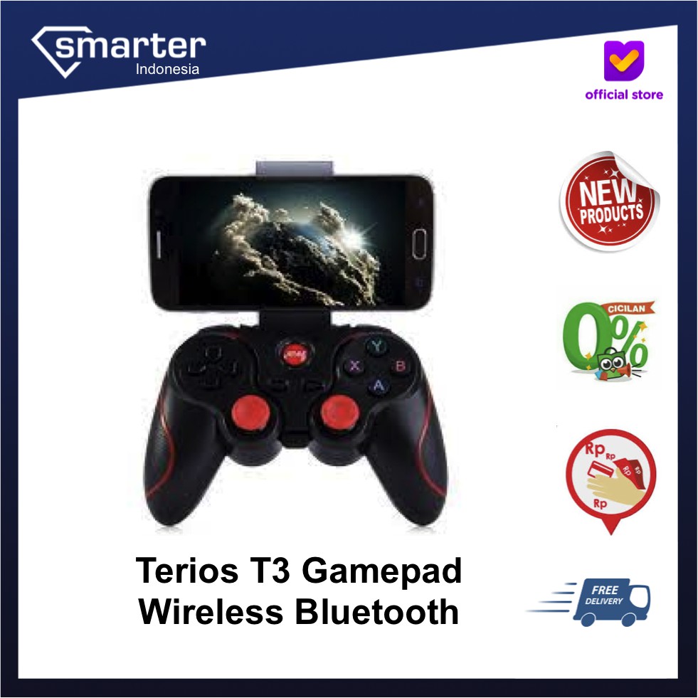 TERIOS Gamepad T3 Game Controller Bluetooth for HP Smartphone Android