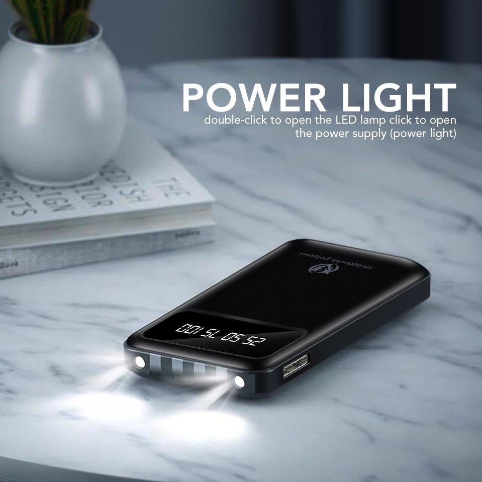 (MENARIK) P4 Powerbank 10000 mAh Power Bank 2A Built in Cable Fast Charging 4 Output 2 Input LED Dis