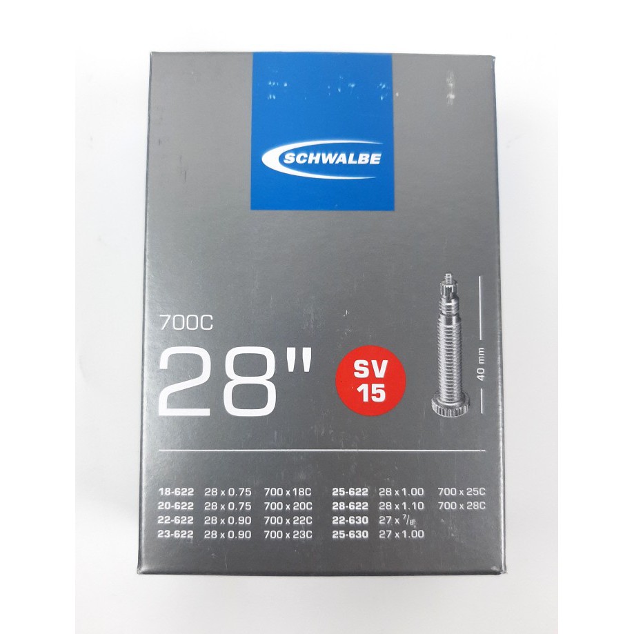 Ban Dalam Schwalbe SV15 700 x 18-28C Pentil Presta 40mm