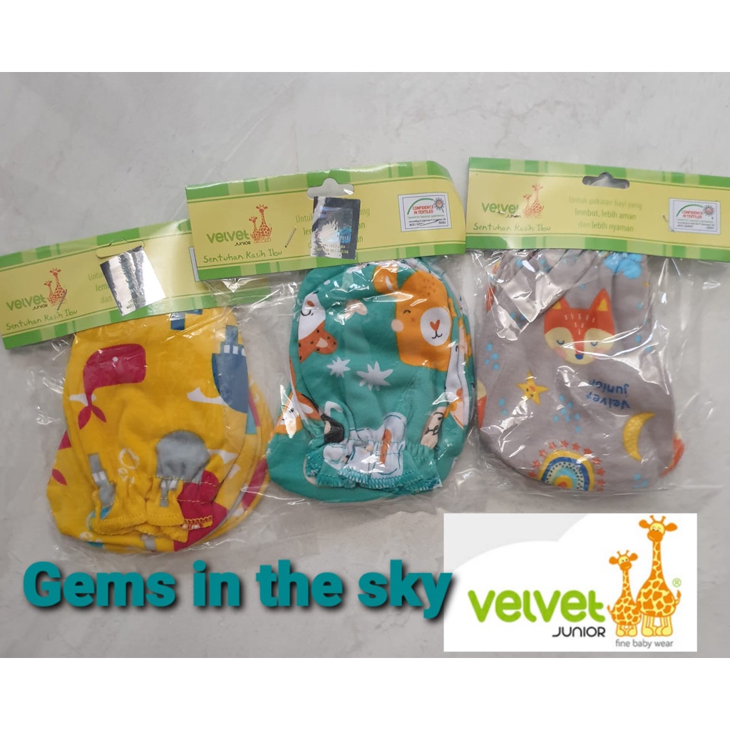 Velvet Junior Sarung tangan dan kaki (3 pasang)