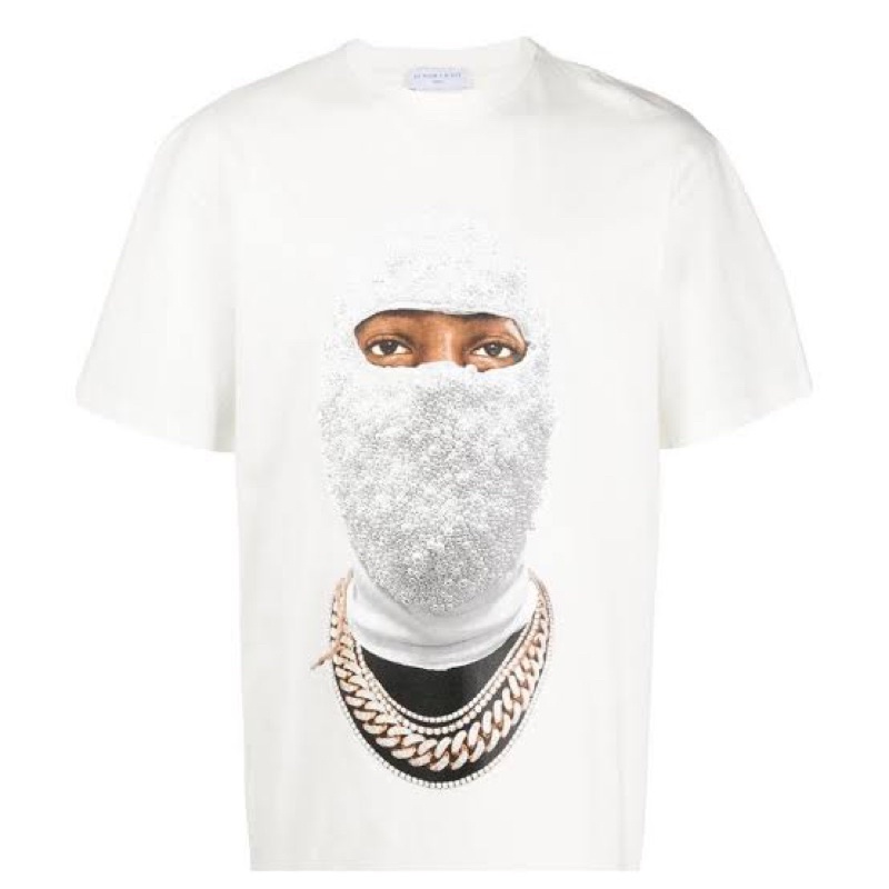 IH NOM UH NIT T-SHIRT GOLD FACE WHITE