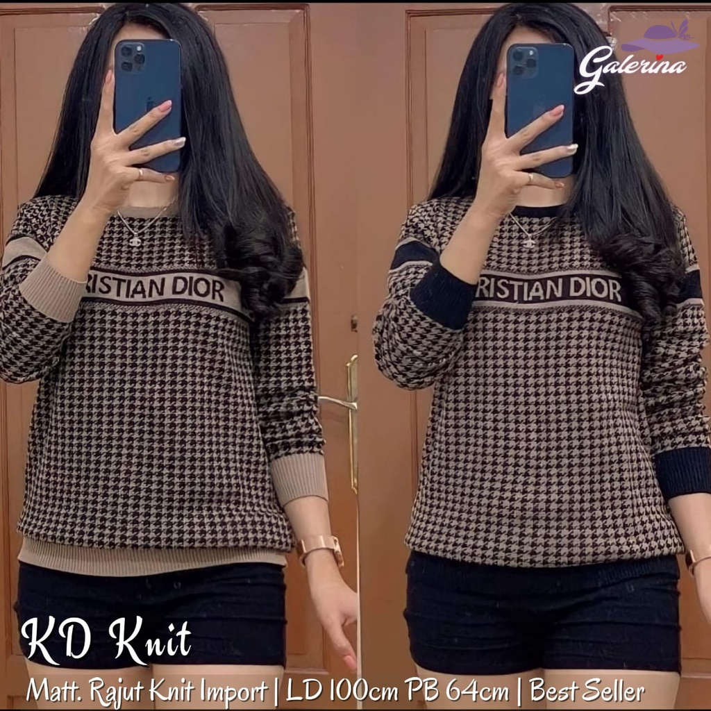 KAOS RAJUT CANTIK MEWAH KEKINIAN WANITA IMPORT TERBARU LENGAN PANJANG