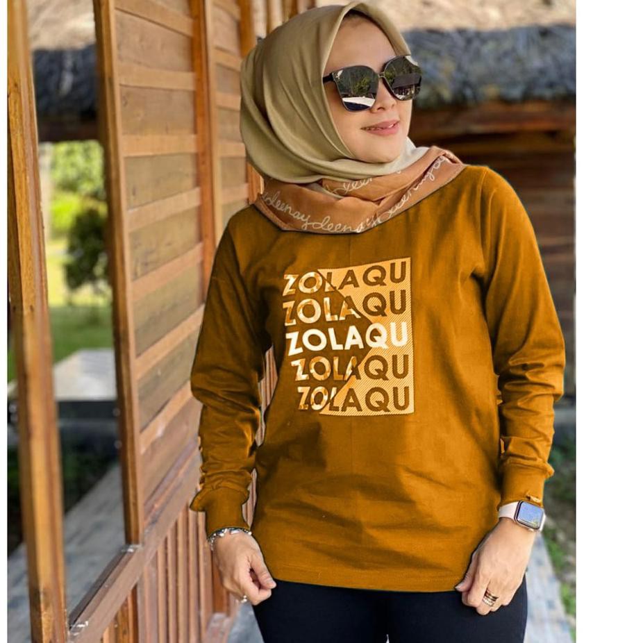 Harga Promo DLVJ BAJU KAOS JUMBO WANITA LENGAN PANJANG MURAH | KAOS MERAH MAROON BAGUS BAHAN BABYTER