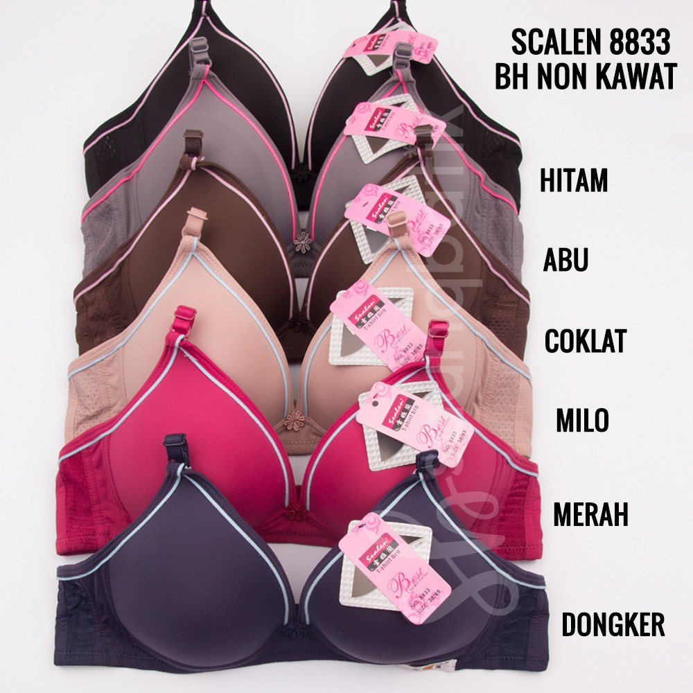 Sz 34-40 BH Scalen 8833 Cup Kecil BRA Tanpa Kawat Cup A