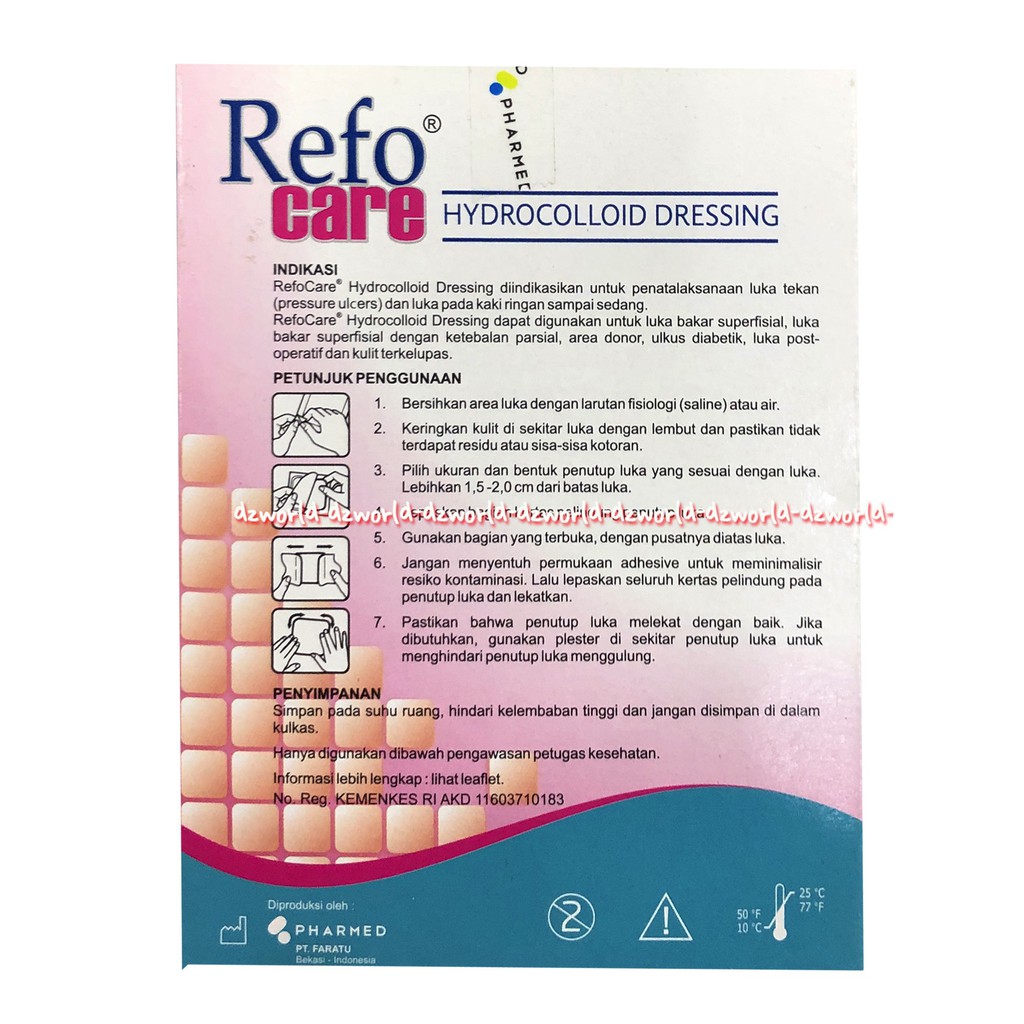 Refo Care Hydrocolloid Dressing 5pcs Perban Untuk Menyembuhkan Luka Koloid Revo refocare