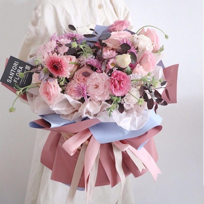 FLOWER WRAPPING BI COLOR PART II CELLOPHANE 58x58 CM  KERTAS BUNGA (ECER) KERTAS BUNGA WATERPROOF