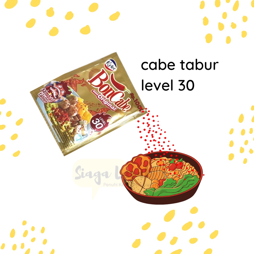 BonCabe Cabai Tabur Kobe Level 30 Bubuk Original Sachet 6gr