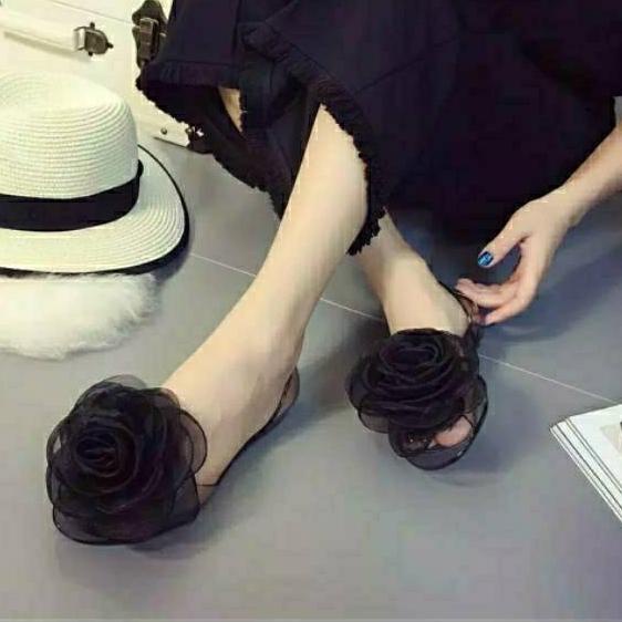 Best - Sepatu Sandal Jelly Bunga ALINA.