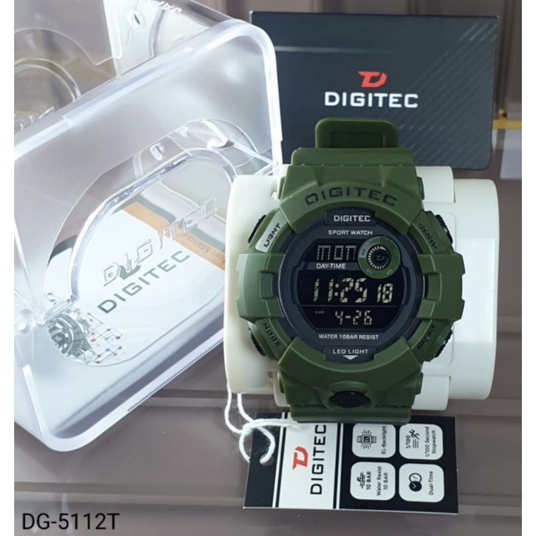 Jam Tangan Pria Digitec Original 5112 Digital Time Tahan Air Garansi Resmi Gratis Ongkir COD