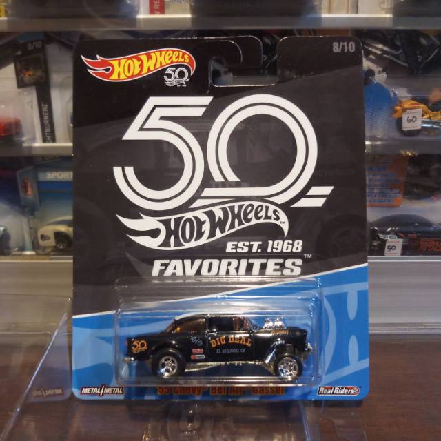 Hot Wheels 55 Chevy Bel Air Gasser Black Kroger - 50th Favorites - Premium