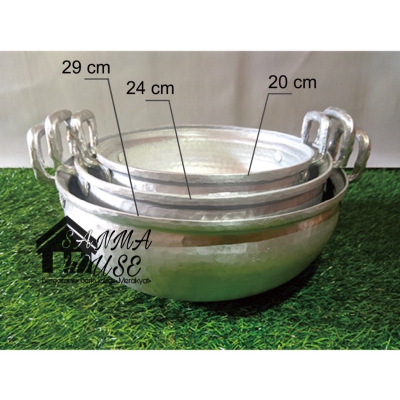 Panci Sayur 30 Cm Bahan tebal anti lengket Panci alumunium garut Panci Sayur khas garut