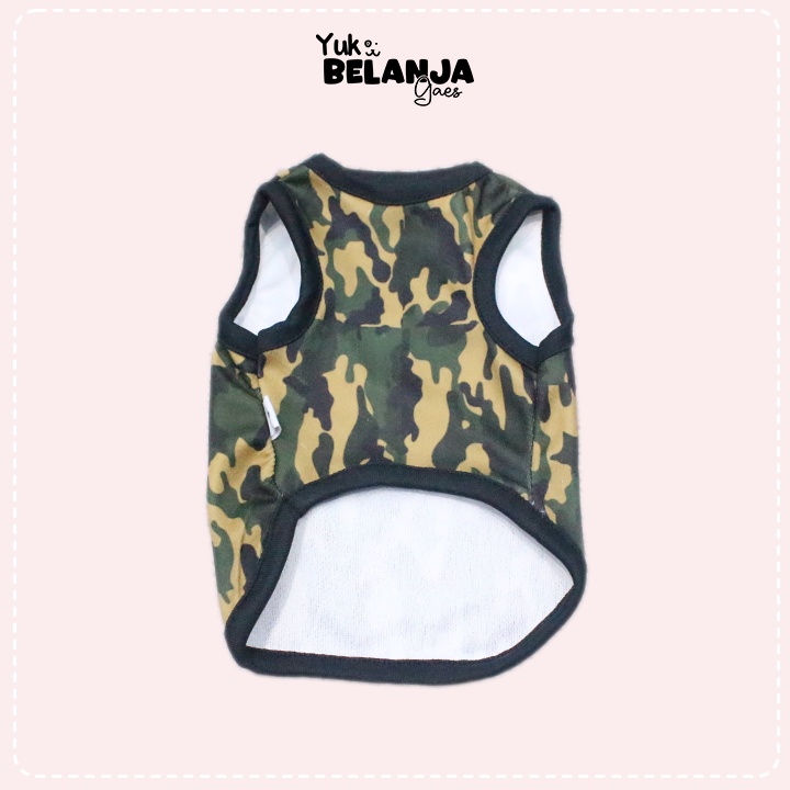 Baju Kucing dan Anjing Army Tank / bahan nyaman size S-XL | Yuk Belanja Gaes!