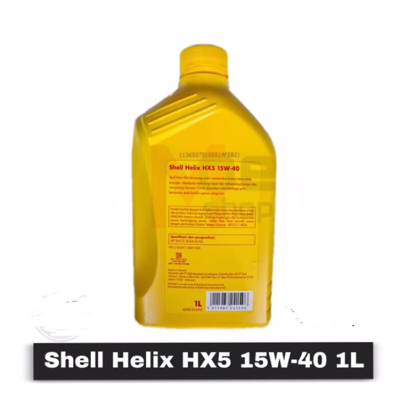 OLI SHELL HELIX HX5 15W/40 KUNING 1L