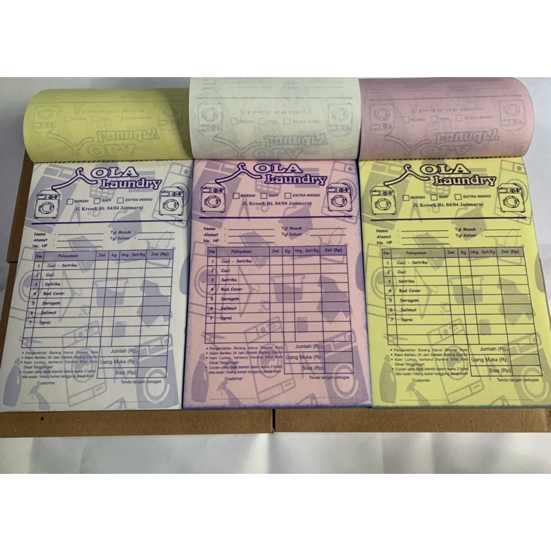 Cetak Nota 3 Ply Murah, Nota Custom, Nota Desain Request