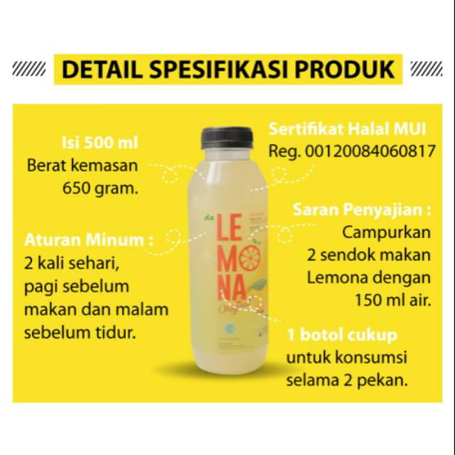 

Sari Lemon Murni De Lemona Original Grosir