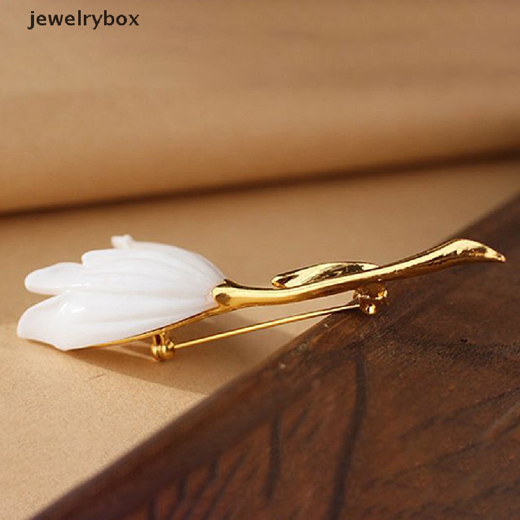 [jewelrybox] Bunga Tulip Enamel Bros Pin Kerah Collar Syal Dekor Perhiasan Garment Jewelry Butik