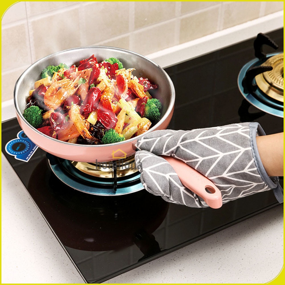 Sarung Tangan Oven Masak Heat Resistant Gloves 1 PCS - Aihogard JJ4113-01 - Black