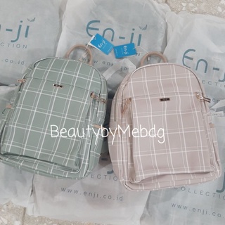 Jual En-Ji Junho backpack - black / Omala backpack Green / Omala