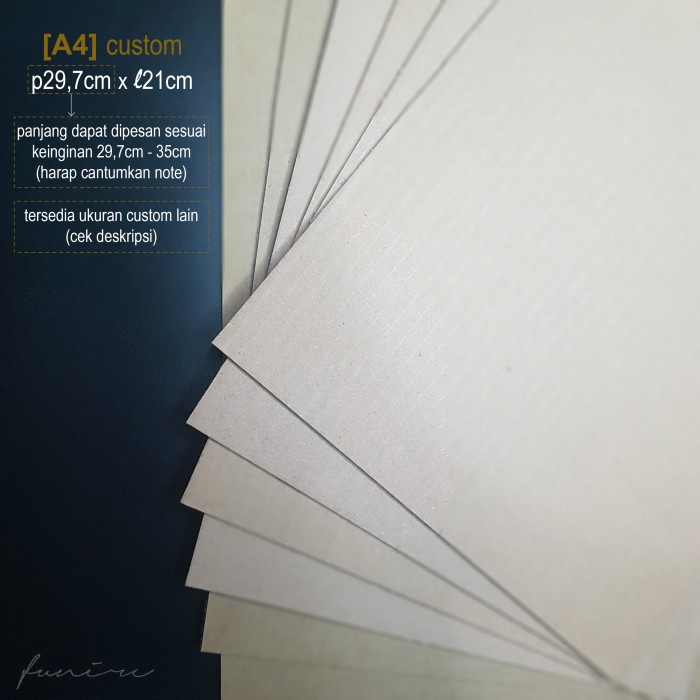 

File-Box- Kardus Lembaran Single Wall A4 Custom 29,7X21Cm -Box-File.