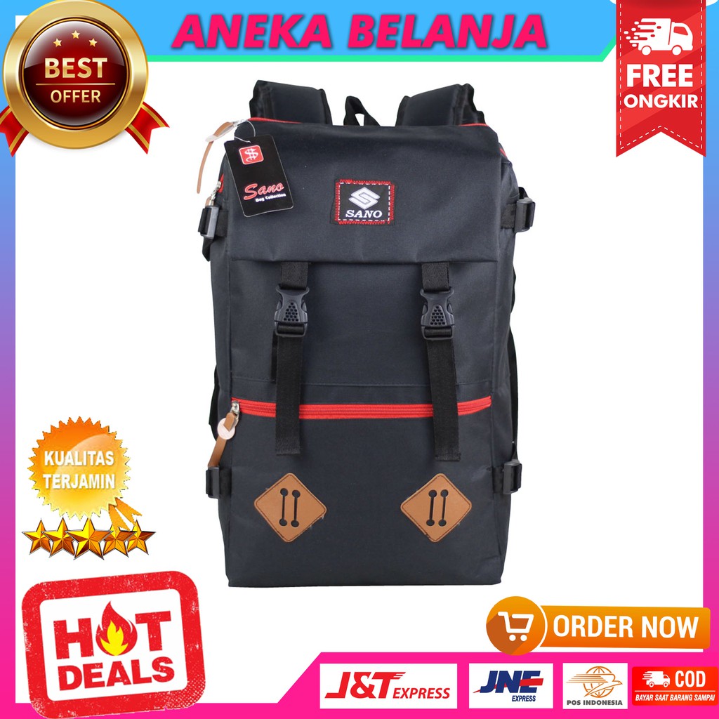 Backpack Khusus Cowok Berkualitas Tas Hangout Workout Multifungsi Kece Fashionable Kuat Tebal Casual