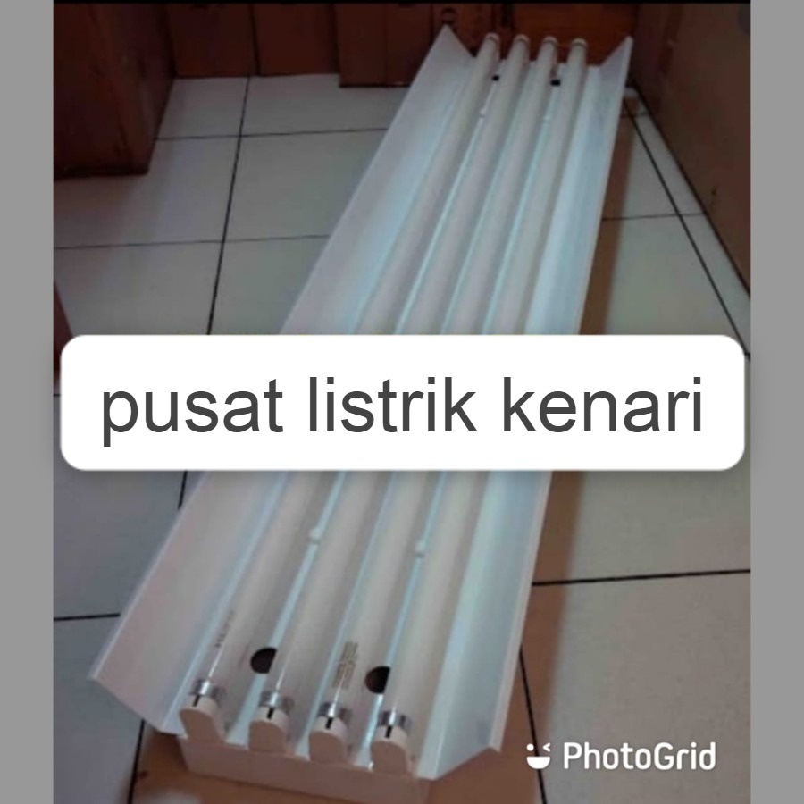 KAP LAMPU TL T8 KAP TKO 4X36 WATT SET philips LED 16w/18w TKO 4x16 W TKO 4X18 W