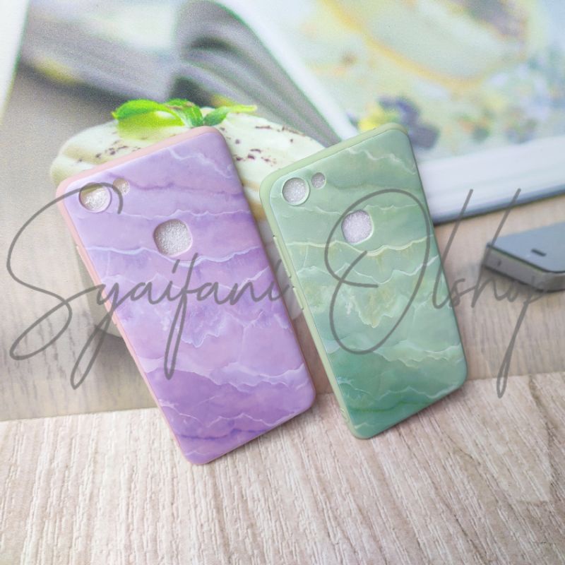 Case Vivo V7 / Vivo 1718 Softcase Elegant Motif Keramik Granite