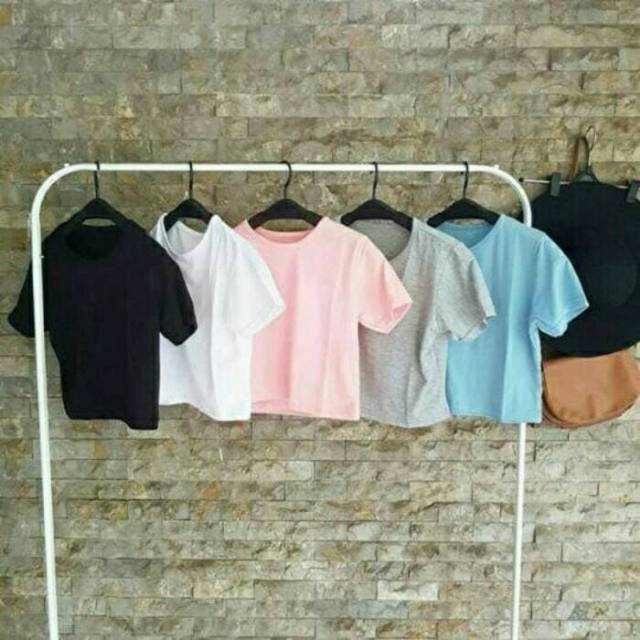 BASIC CROP TEE / BAJU CROP TOP /KAOS POLOS