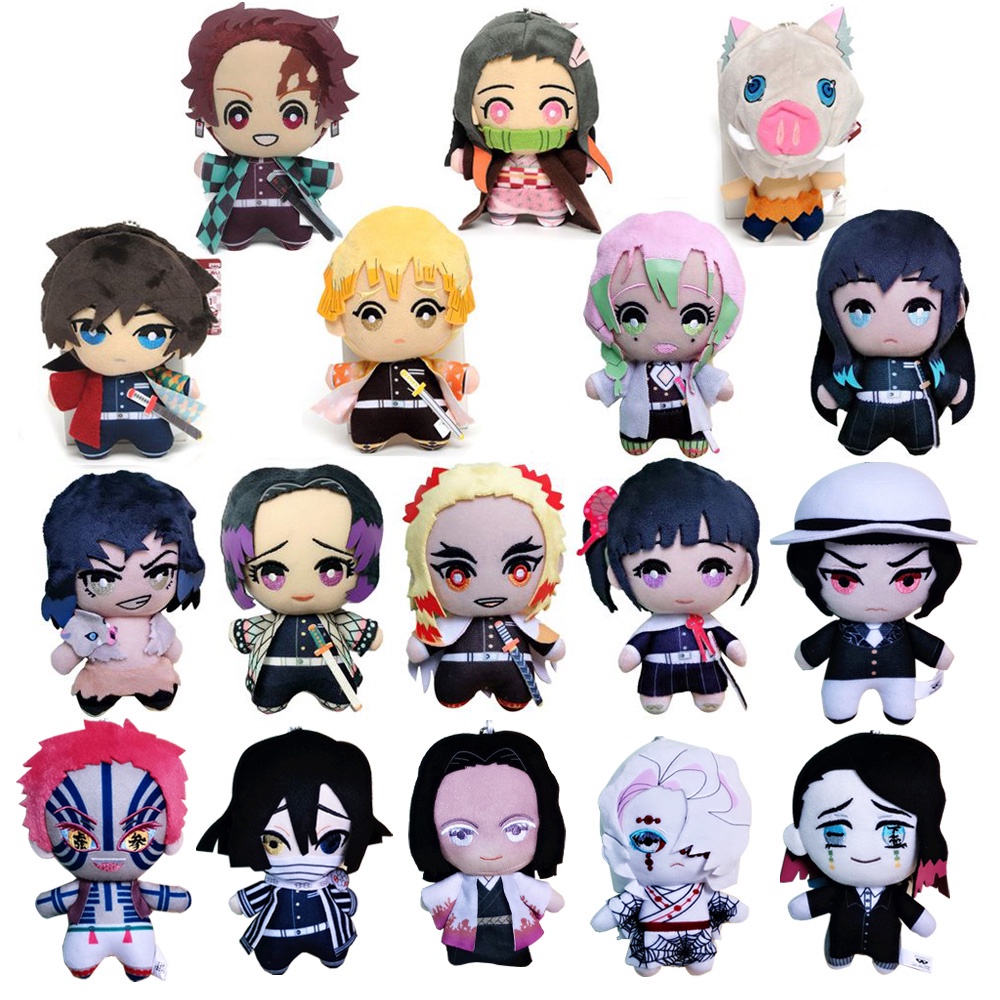 15cm Japan Anime Demon Slayer Tomioka Giyu Kamado Tanjirou Kamado Nezuko Agatsuma Zenitsu Plush Toys