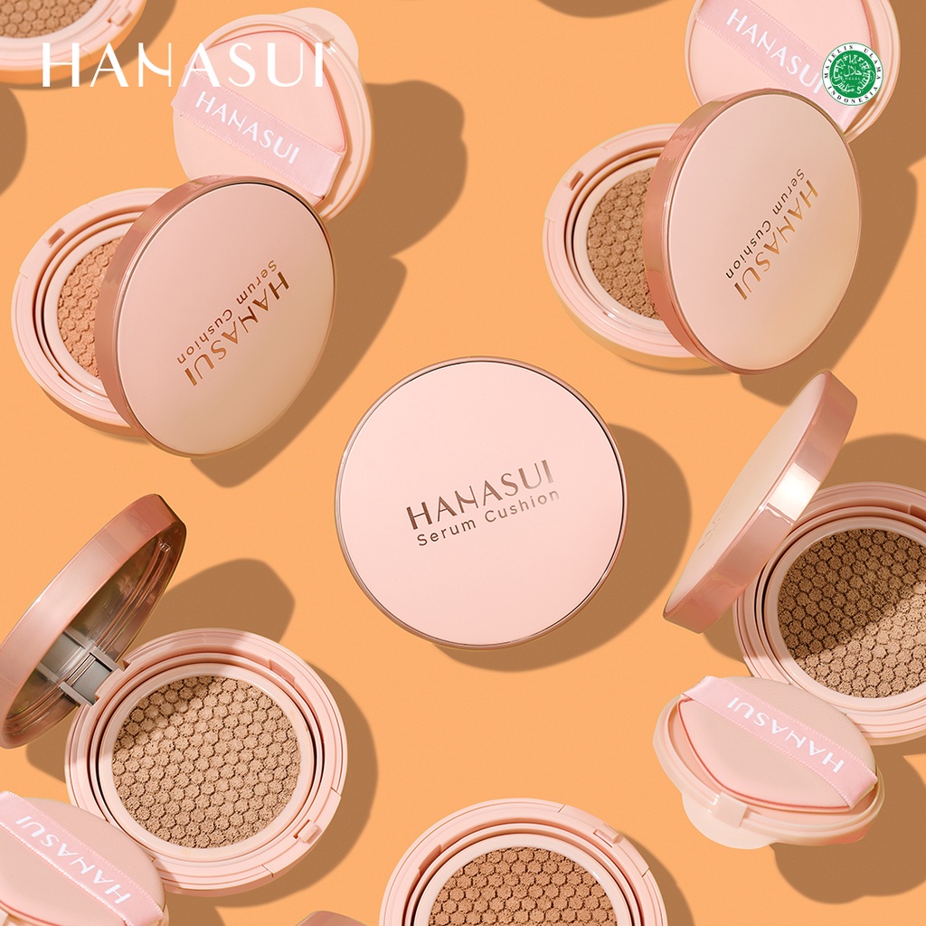 HANASUI Serum Cushion 15g | Foundation | Flawless | Natural Dewy Finish | Perfect Coverage | BPOM