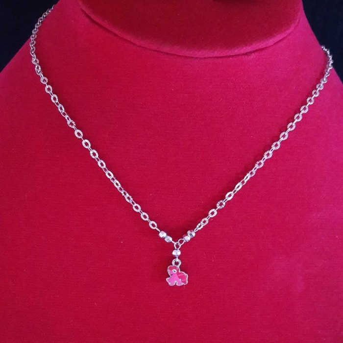 kalung anak koye silver/perak 925.kuda poni rantai panjang 33cm. Diskon