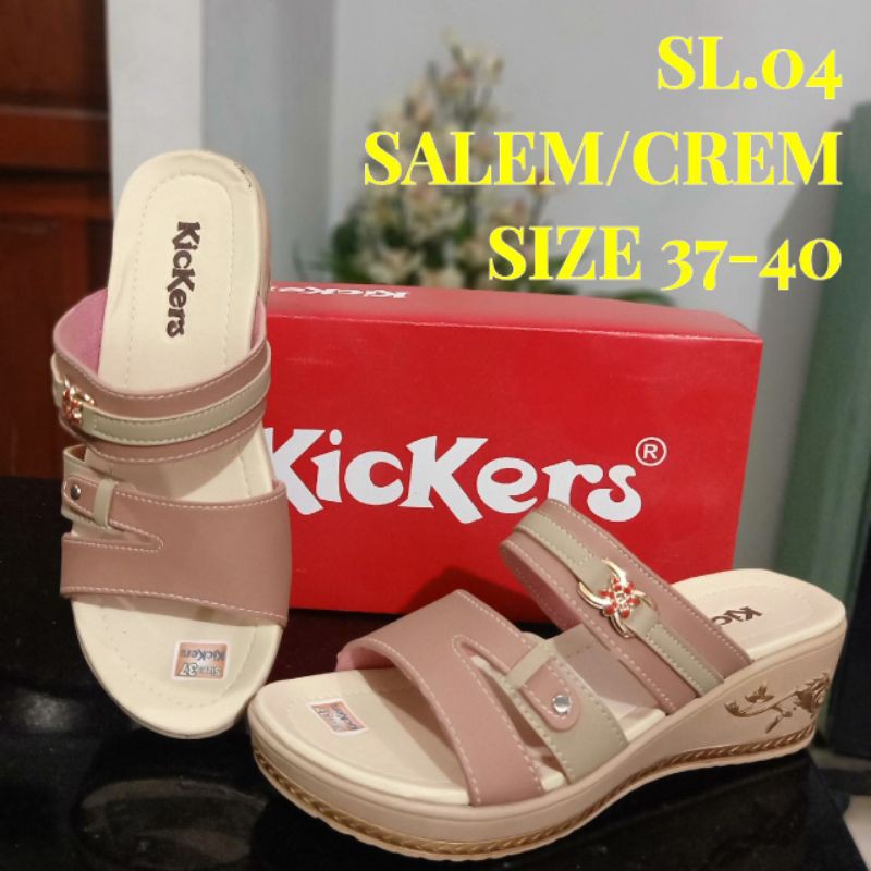 Sandal wanita Kickers/sandal wedges