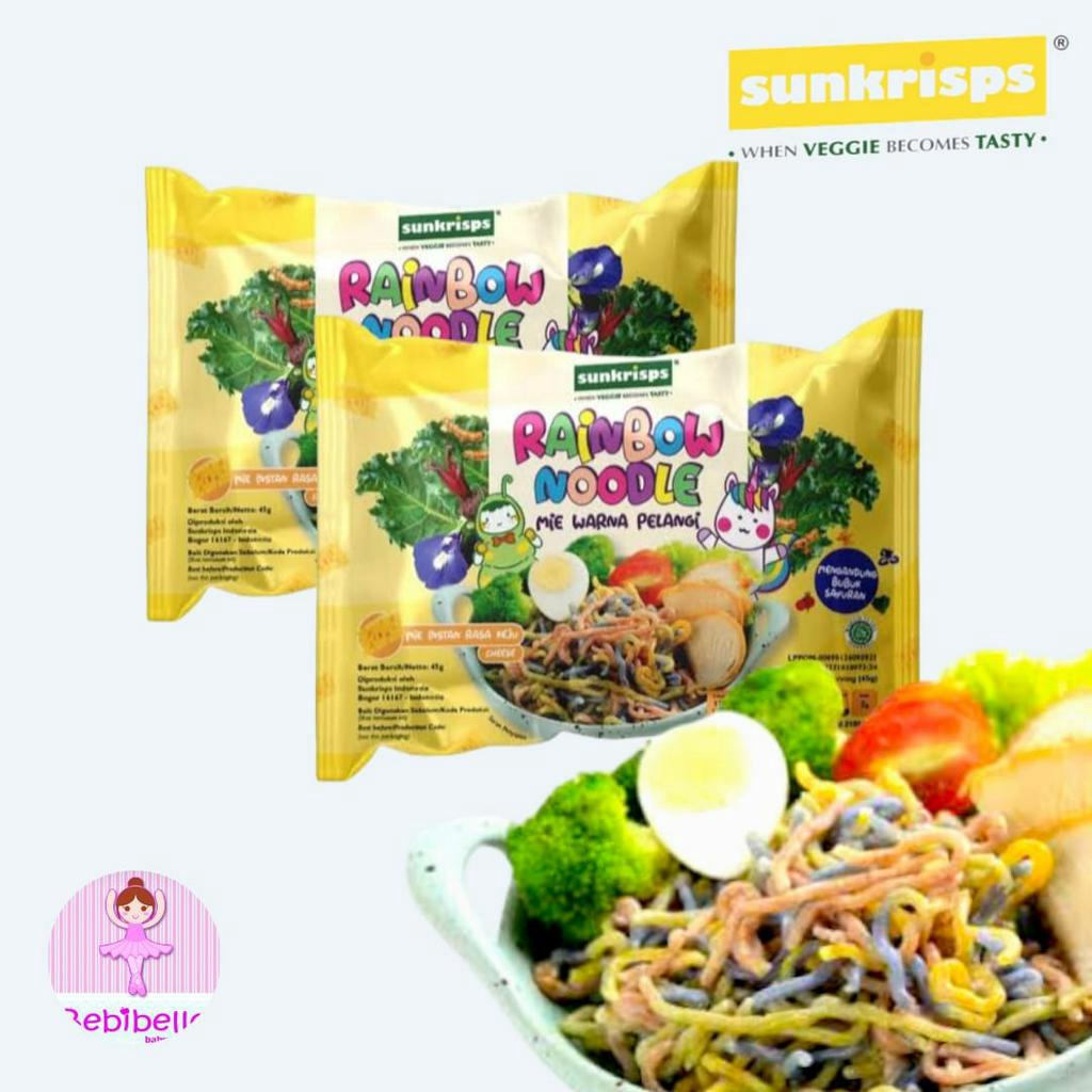 

[BEBIBELLE] SUNKRISPS Rainbow Noodle | Mie MPASI Sehat Anak | Mie Sayur