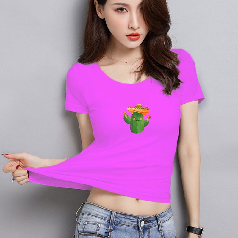 YOURSTYLE1119 - KAOS WANITA ONECK /CUTE CACTUS/ KAOS TERLARIS / KAOS ONECK