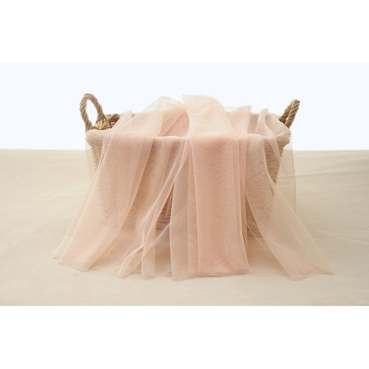Per Meter Kain Tile Peach / Tulle Polos Meteran untuk Bingkisan Souvenir Parsel Hampers Backdrop Dek