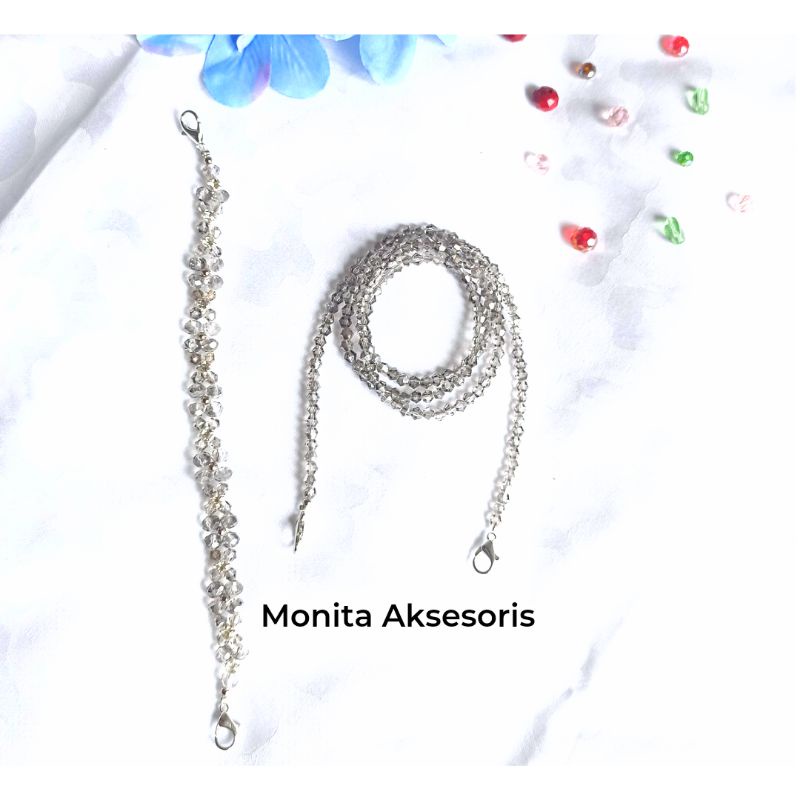 Konektor masker | Konektor masker kristal | Konektor masker mutiara | Konektor masker mewah | strap 