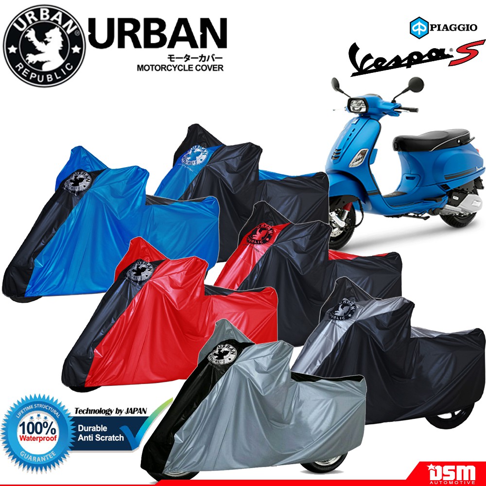 Urban / Cover Motor Piaggio Vespa S 100% Waterproof / Aksesoris Motor Vespa S / DSM