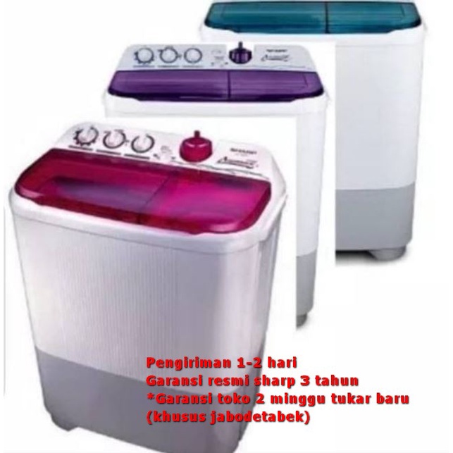 Mesin Cuci Sharp EST-95CR 9 KG 2 Tabung 225 watt